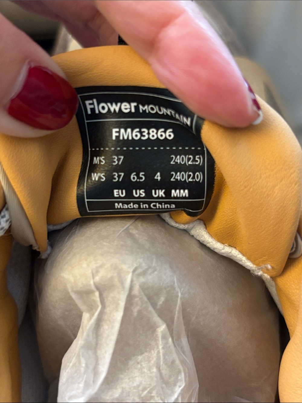 NWT Flower Mountain YAMANO 3 UNI Suede and technical fabric sneakers Sand/Beige - Picture 11 of 14